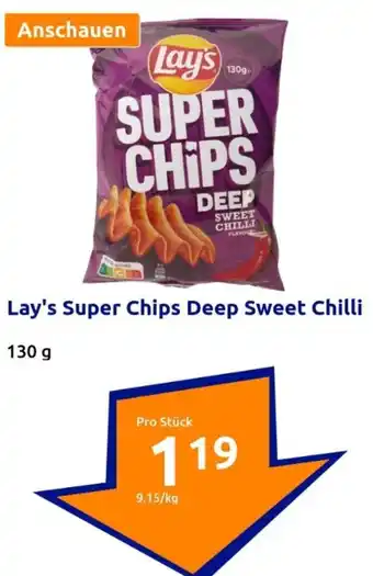 Action Lay's Super Chips Deep Sweet Chilli 130 g Angebot