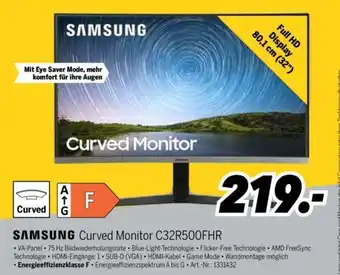 MEDIMAX Samsung Curved Monitor C32R500FHR Angebot