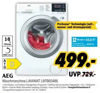 MEDIMAX AEG Waschmaschine Lavamat L6FB65486 Angebot