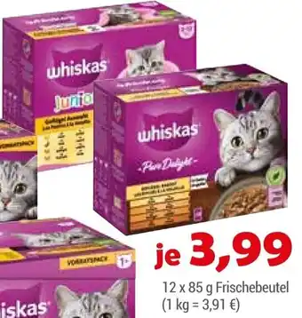 Zookauf WHISKAS MULTIPACK 12 x 85 g Frischebeutel Angebot