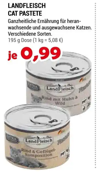 Zookauf LANDFLEISCH CAT PASTETE 195 g Dose Angebot