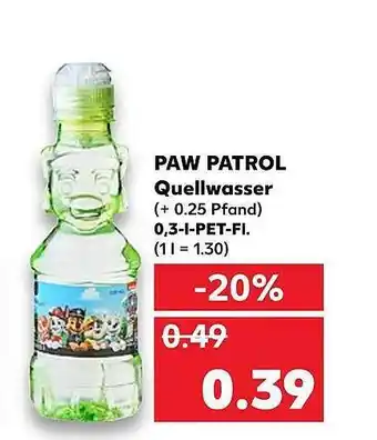 Kaufland Paw Patrol Quellwasser 0,3L Angebot