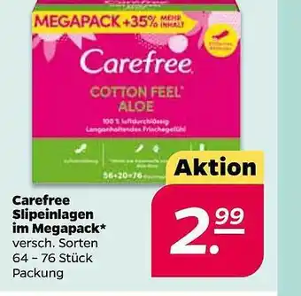 NETTO Carefree Slipeinlagen im Megapack Angebot