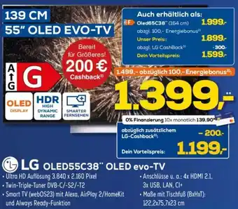 Euronics XXL LG OLED55C38 OLED evo-TV Angebot