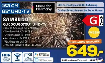 Euronics XXL SAMSUNG GU65CU8079U UHD-TV Angebot