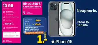 Euronics XXL Apple iPhone 15" (128 GB) Angebot