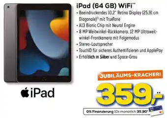 Euronics XXL Apple iPad (64 GB) WiFi Angebot