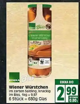 Edeka Edeka Bio Wiener Würstchen Angebot