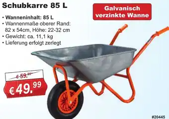 Stabilo Fachmarkt Schubkarre 85 L Angebot