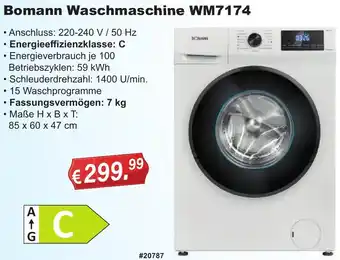 Stabilo Fachmarkt Bomann Waschmaschine WM7174 Angebot