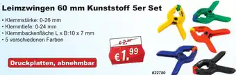 Stabilo Fachmarkt Leimzwingen 60 mm Kunststoff 5er Set Angebot