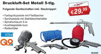 Stabilo Fachmarkt Güde Druckluft-Set Metall 5-tlg. Angebot