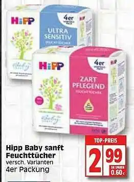 Edeka Hipp Baby Sanft Feuchttücher Angebot