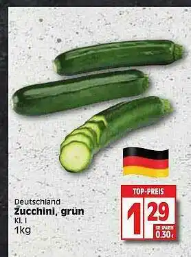 Edeka Zucchini, Grün Angebot