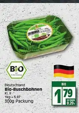 Edeka Bio-buschbohnen Angebot