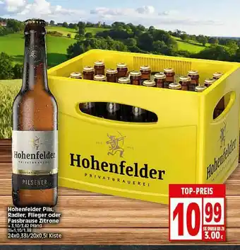 Elli Markt Hohenfelder Pils, Radler, Fileger Oder Fassbrause Zitrone Angebot