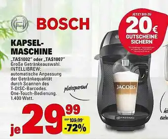 Marktkauf Bosch Kapsel-maschine Angebot