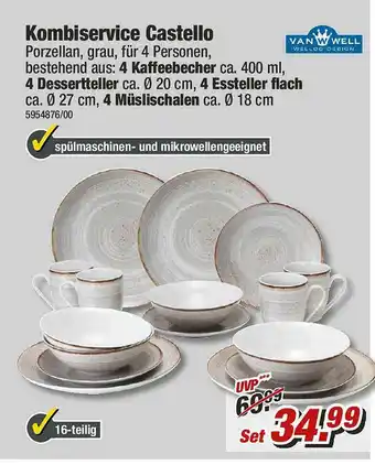 Poco Van Well Kombiservice Castello Angebot