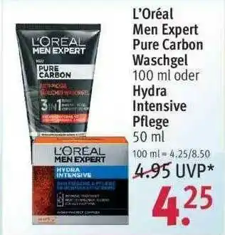 Rossmann L'oréal Men Expert Pure Carbon Waschgel Oder Hydra Intensive Pflege Angebot