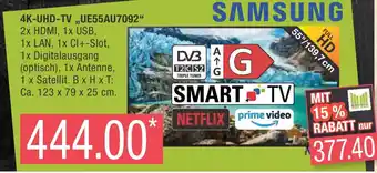 Marktkauf SAMSUNG 4K-UHD-TV ,,UE55AU7092" Angebot