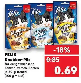 Kaufland Felix Knabber-Mix 60g Beutel Angebot