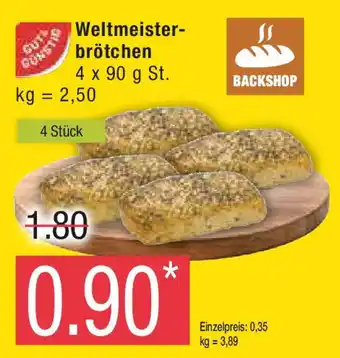 Marktkauf Weltmeister-brötchen 4 x 90 g St. Angebot