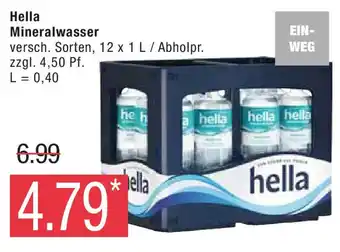 Marktkauf Hella Mineralwasser12 x 1 L / Abholpr Angebot