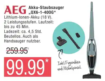 Marktkauf AEG Akku-Staubsauger ,,QX6-1-400G" Angebot