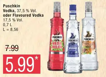 Marktkauf Puschkin Vodka, 37,5 % Vol. oder Flavoured Vodka 0,7 l Angebot