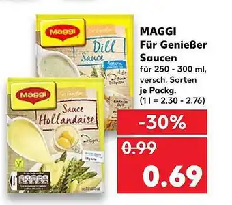 Kaufland Maggi Für Genießer Saucen 250-300ml Angebot