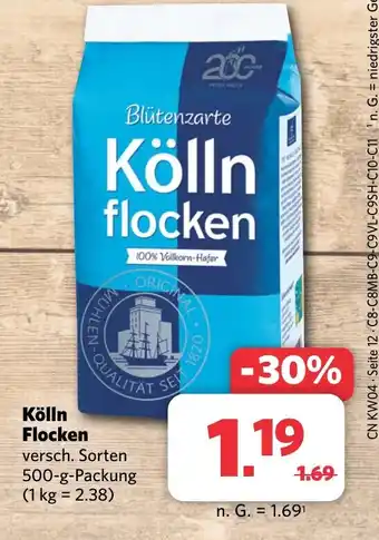 Combi Kölln Flocken 500-g-Packung Angebot