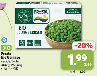 Combi Frosta Bio Gemüse 400 g Packung Angebot