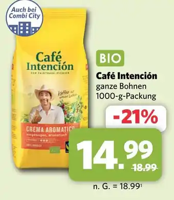 Combi Café Intención ganze Bohnen 1000-g-Packung Angebot