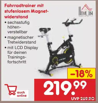 Netto Marken-Discount Fahrradtrainer mit stufenlosem Magnetwiderstand Angebot