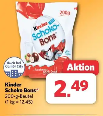 Combi Kinder Schoko Bons* 200-g-Beutel Angebot