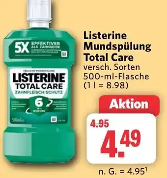 Combi Listerine Mundspülung Total Care 500-ml-Flasche Angebot