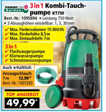 Norma24 3in1 Kombi Tauchpumpe KT750 Angebot