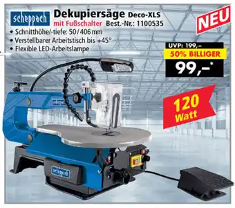 Norma24 Scheppach Dekupiersäge Deco XLS Angebot