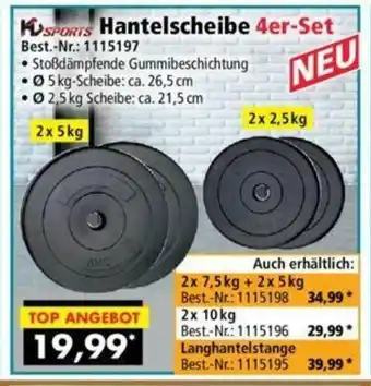 Norma Hantelscheibe 4er Set Angebot