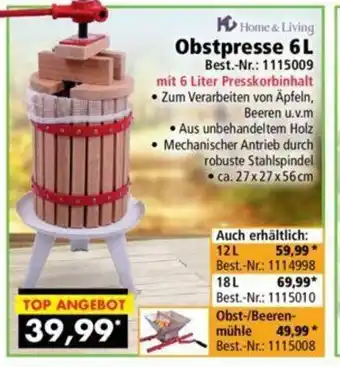 Norma Obstpresse 6L Angebot