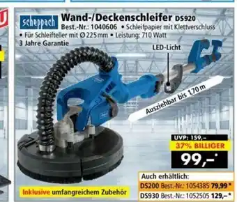 Norma Scheppach Wand/Deckenschleifer DS920 Angebot
