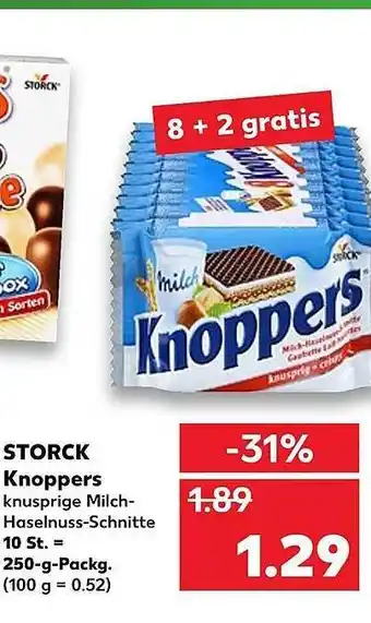 Kaufland Storck Knoppers 250g Angebot