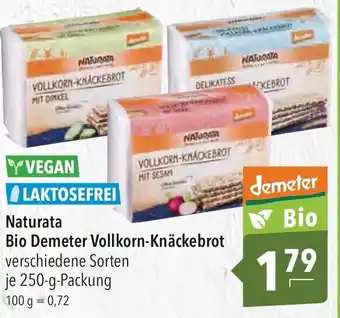 CITTI Markt Naturata Bio Demeter Vollkorn Knäckebrot 250g Angebot