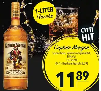 CITTI Markt Captain Morgan Spiced Gold 1L Angebot