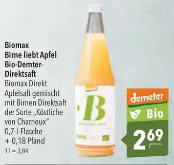 CITTI Markt Biomax Birne Liebt Apfel Bio Demeter Direktsaft 0,7L Angebot