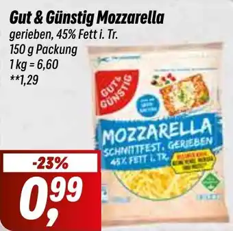 Simmel Gut & Günstig Mozzarella 150 g Packung Angebot