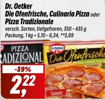 Simmel Dr. Oetker Die Ofenfrische, Culinaria Pizza oder Pizza Tradizionale 350-435 g Packung Angebot