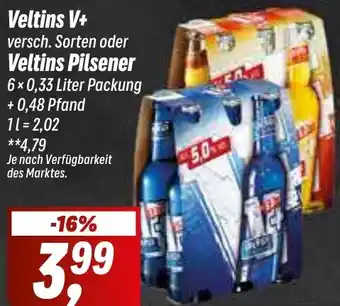 Simmel Veltins V+ oder Veltins Pilsener 6x 0,33 Liter Packung Angebot