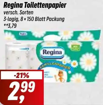 Simmel Regina Toilettenpapier 8x150 Blatt Packung Angebot