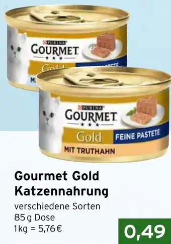 CAP Markt Gourmet Gold Katzennahrung 85 g Dose Angebot